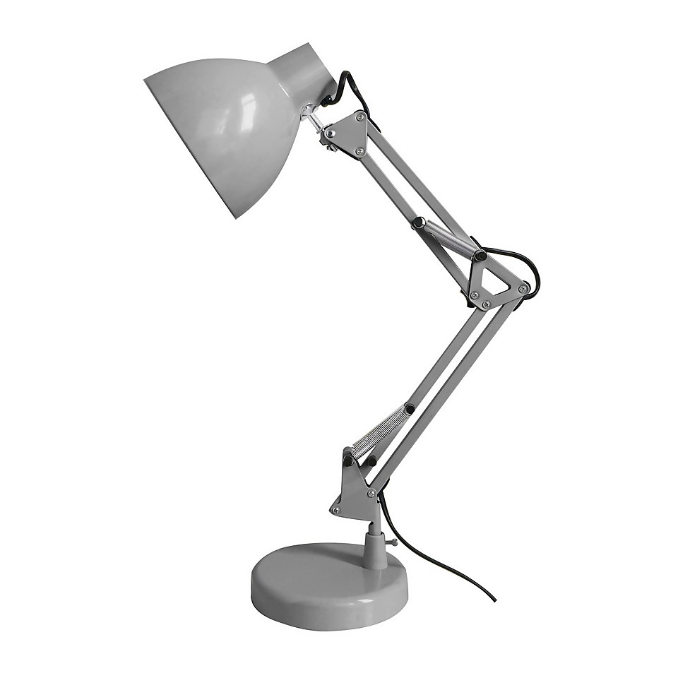 Lucas Angled Desk Lamp - Soft Grey