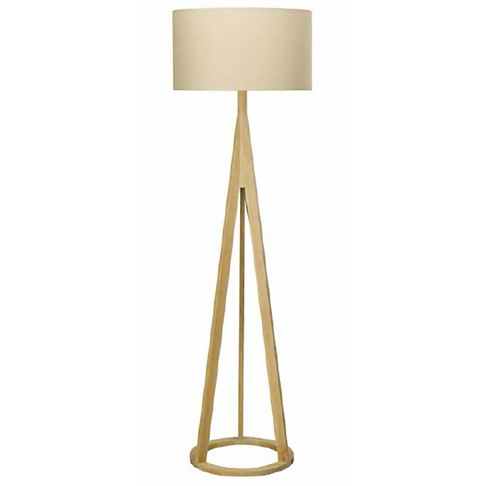 Mason Wooden Tripod Floor Lamp