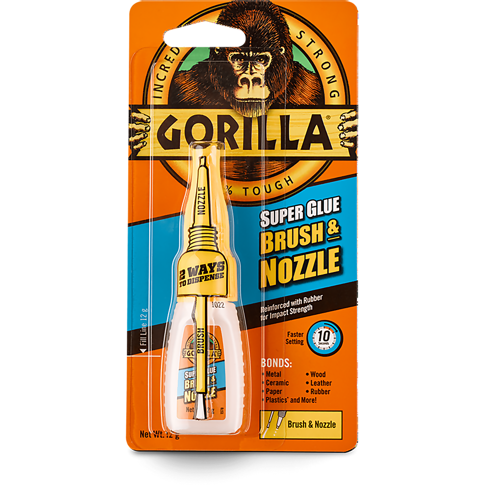 Gorilla Super Glue Brush & Nozzle - 12g
