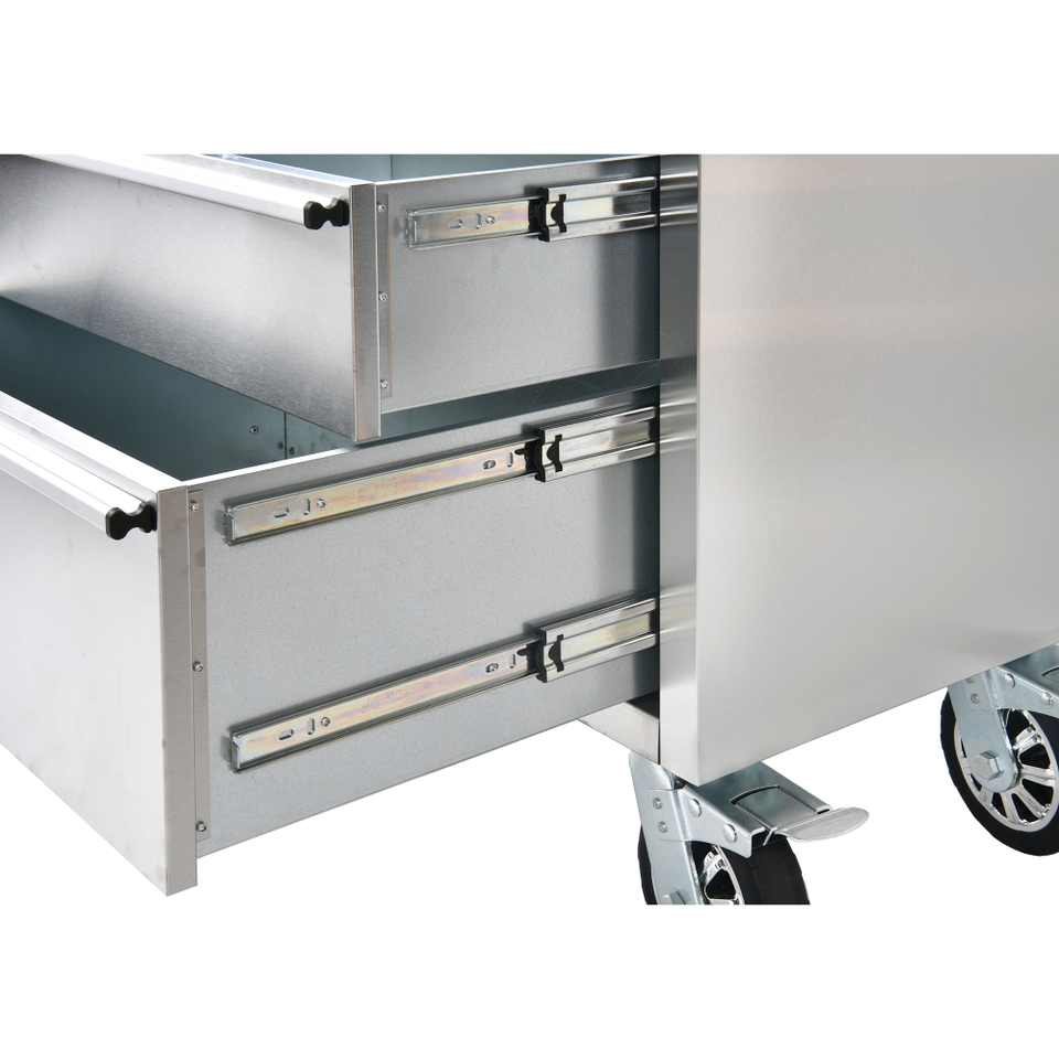 Ultimate Storage 72 Inch Tool Storage Trolley 15 Drawers Homebase