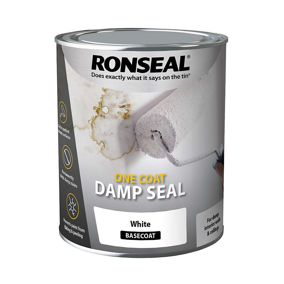 Ronseal One Coat Damp Seal White - 750ml