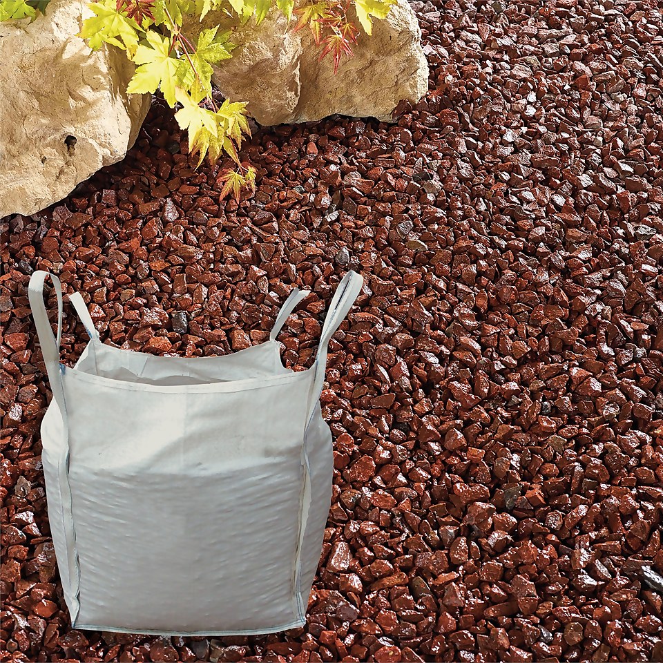 Stylish Stone Red Chippings, Bulk Bag - 750kg