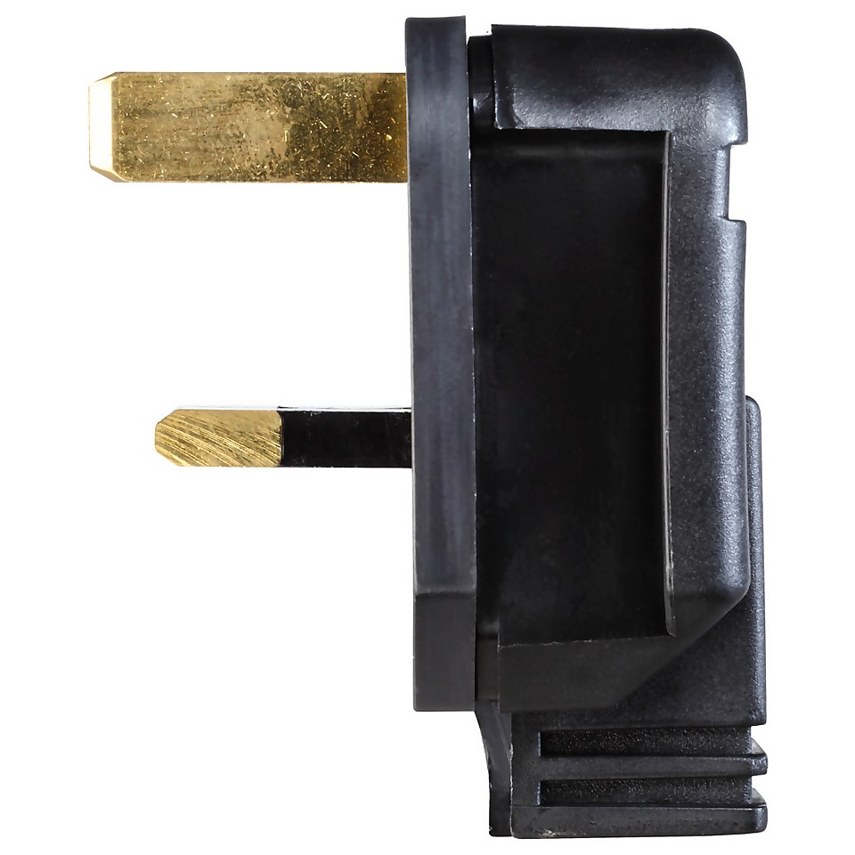 Masterplug 13A Heavy Duty Rewirable Plug Socket Black