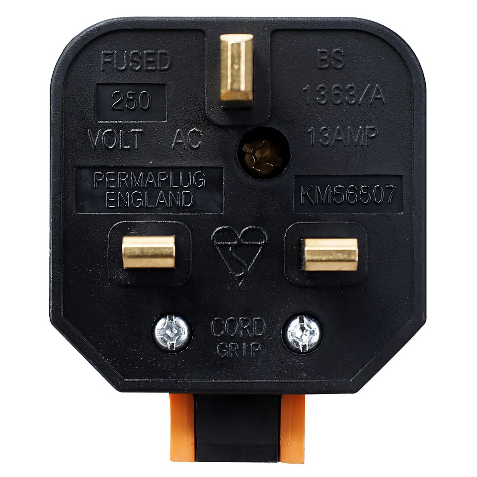 Masterplug 13A Heavy Duty Rewirable Plug Socket Orange