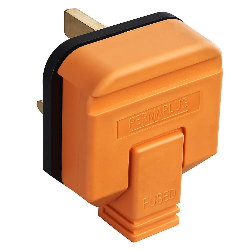 Masterplug 13A Heavy Duty Rewirable Plug Socket Orange