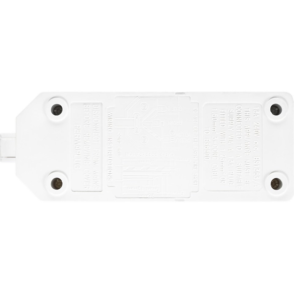 Masterplug 2 Socket Heavy Duty Rewirable Trailing Socket White