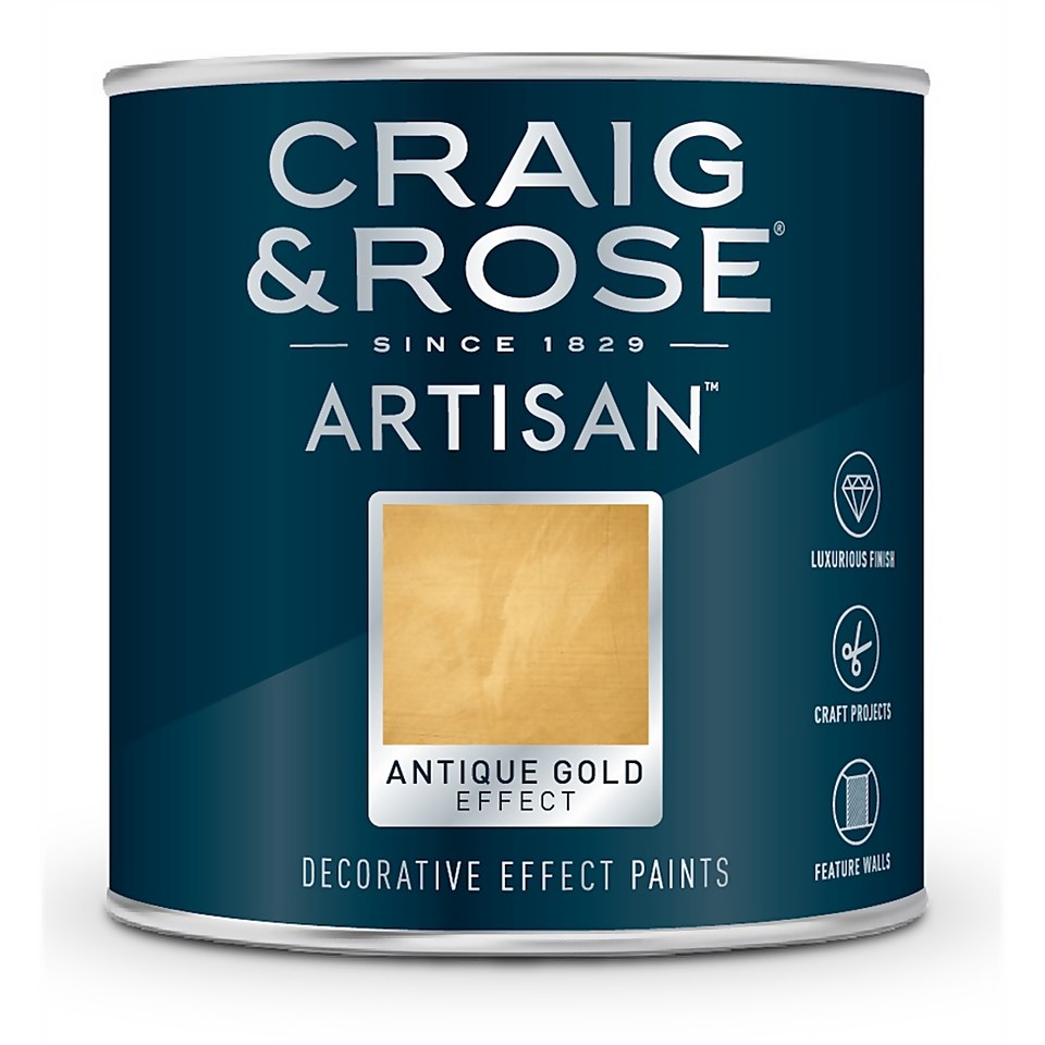 Craig & Rose Artisan Gold Effect Paint Antique Gold - 250ml