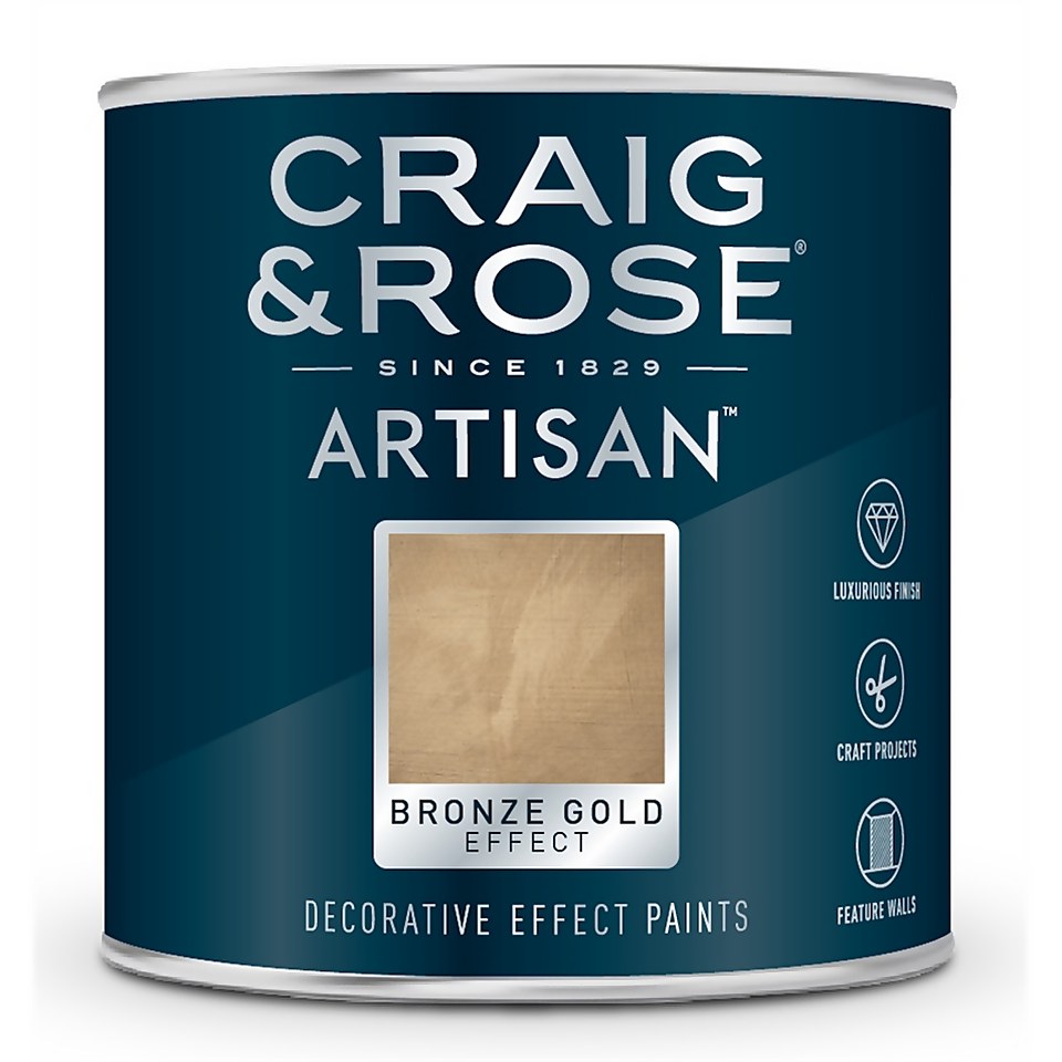 Craig & Rose Artisan Gold Effect Paint Bronze Gold - 250ml