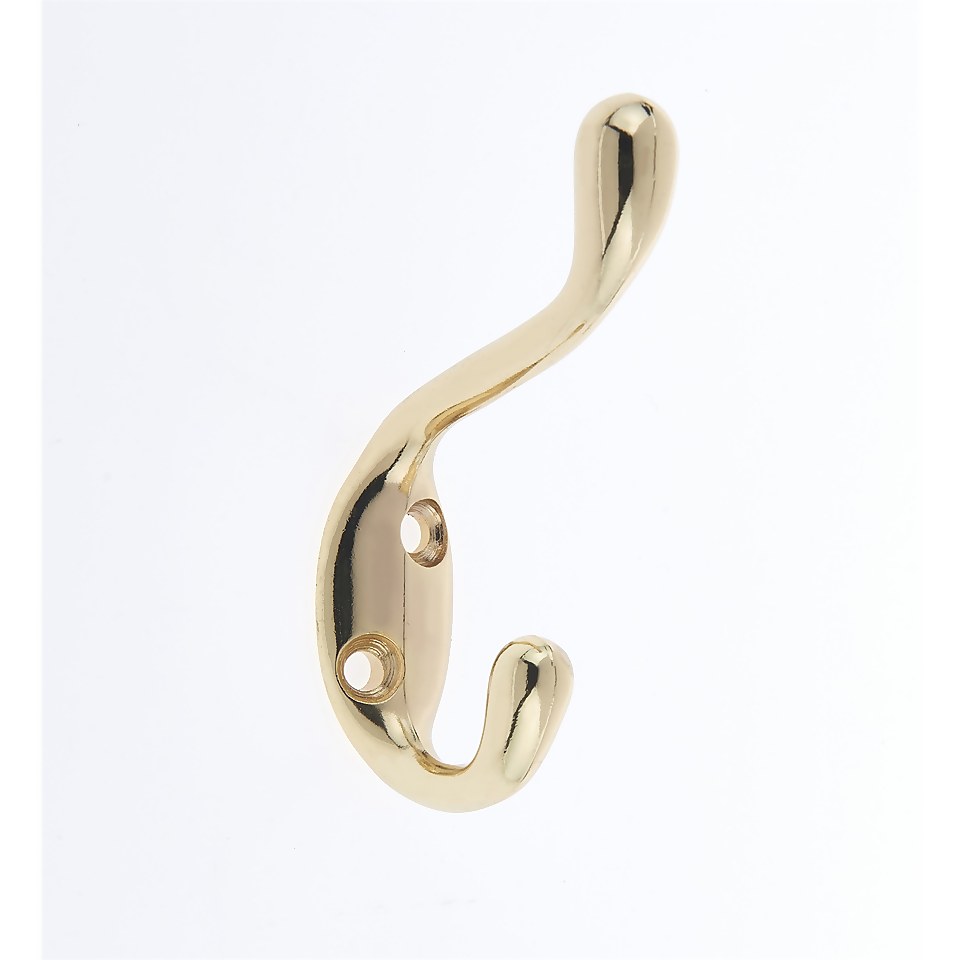 Basic Coat Hook - Polished Brass