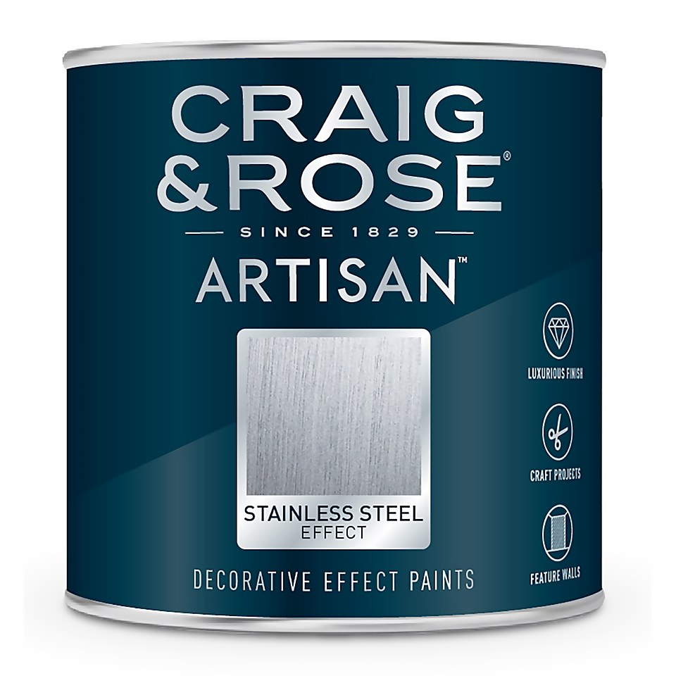 Craig & Rose Artisan Stainless Steel Effect Paint - 250ml