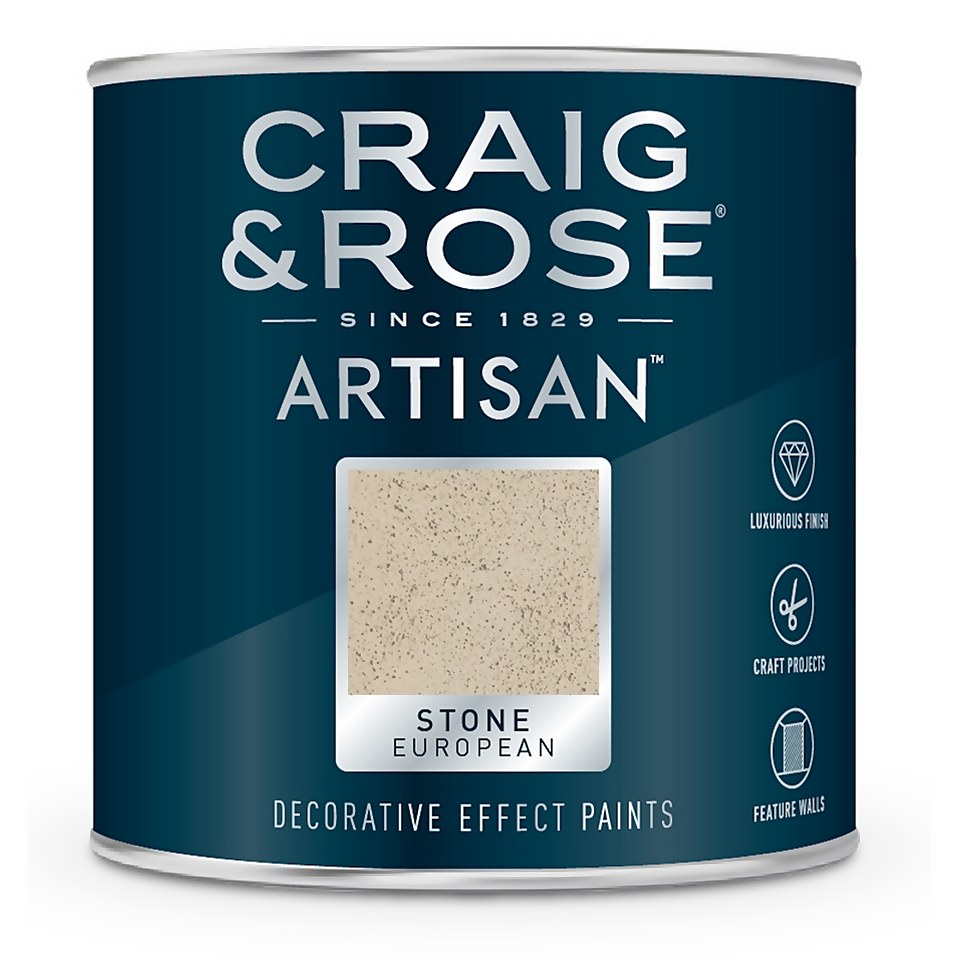 Craig & Rose Artisan Stone Effect Paint European Stone - 250ml