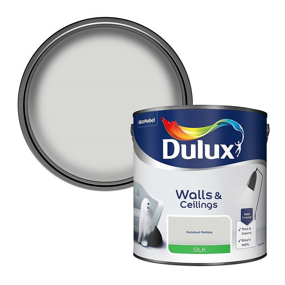 Dulux Silk Emulsion Paint Polished Pebble - 2.5L