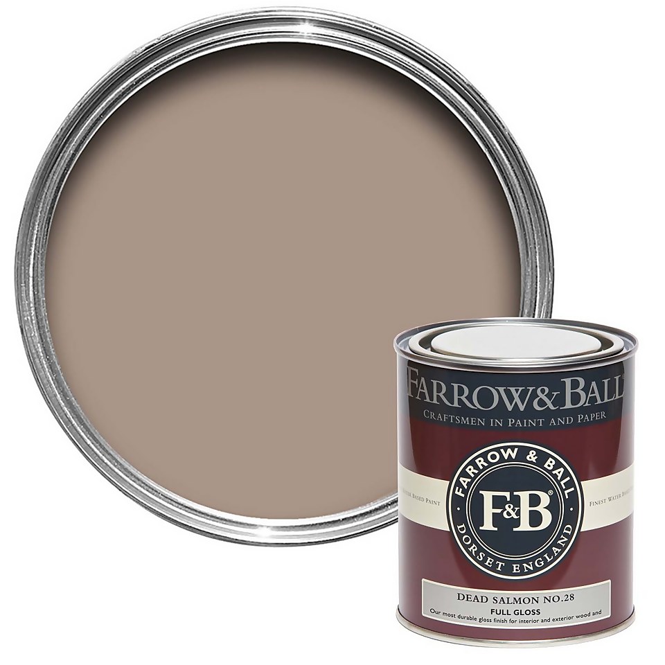 Farrow & Ball Full Gloss Paint Dead Salmon No.28 - 750ml