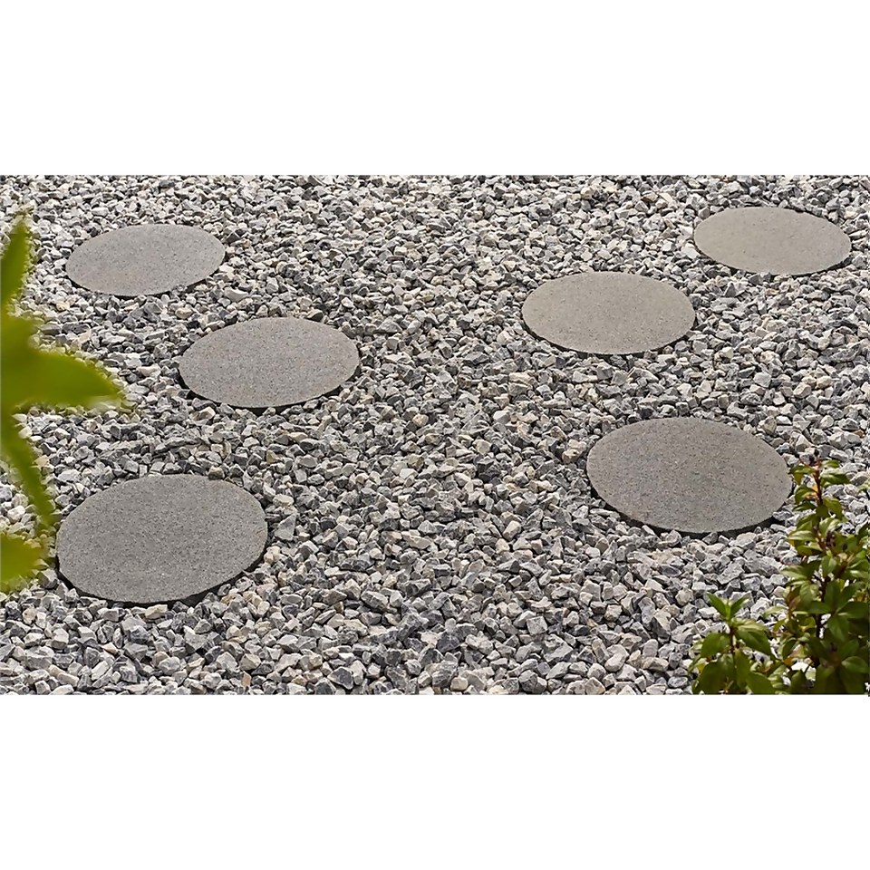 Stylish Stone Granite Stepping Stone 300mm - Dark Grey