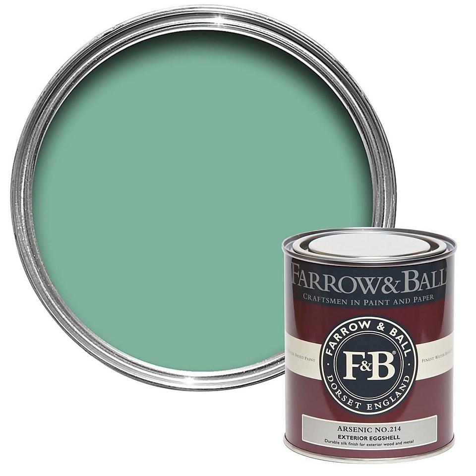 Farrow & Ball Exterior Eggshell Paint Arsenic No.214 - 750ml