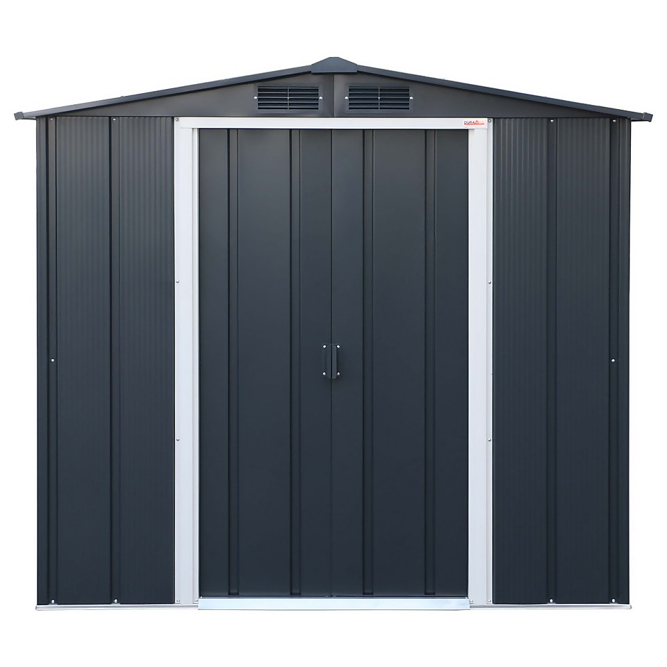 Sapphire 6x4ft  Apex Metal Shed - Anthracite