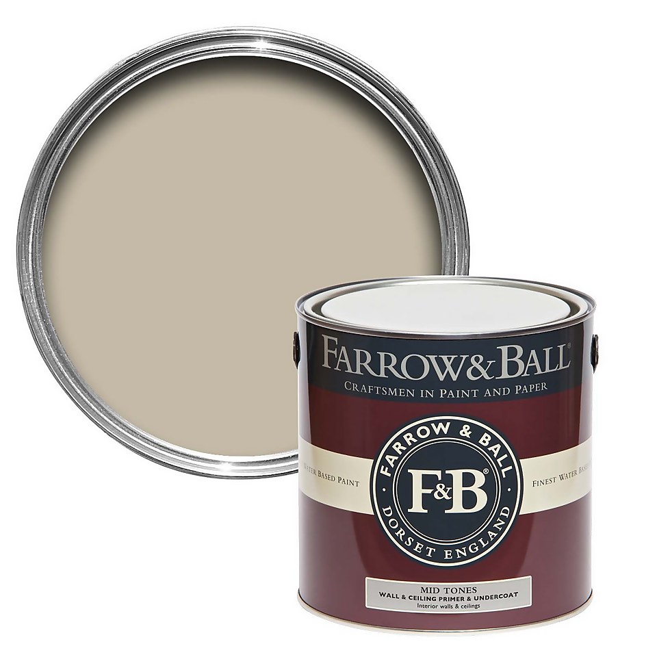Farrow & Ball Primer Wall & Ceiling Primer & Undercoat Mid Tones - 2.5L