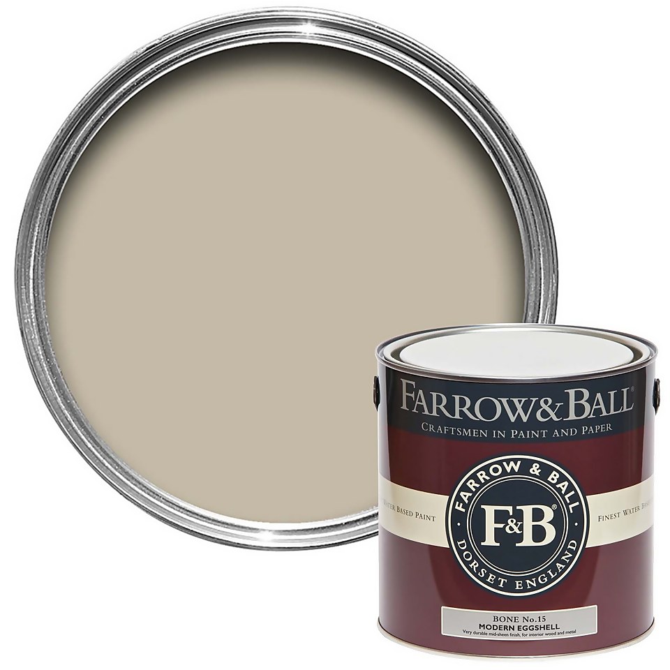 Farrow & Ball Modern Eggshell Paint Bone No.15 - 2.5L
