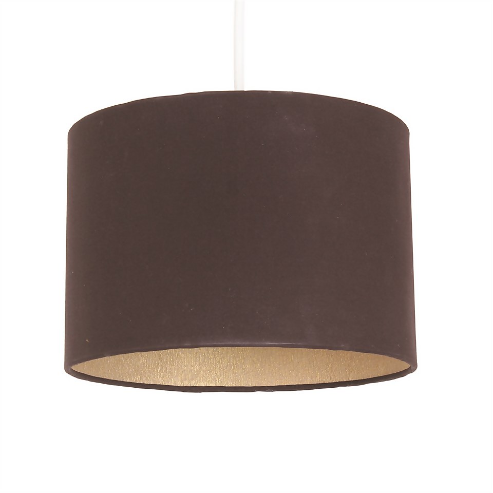 Lois Lamp Shade - Black with Gold Liner - 30cm