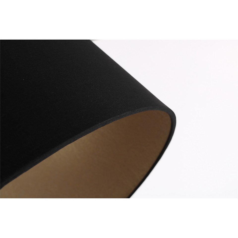 Lois Lamp Shade - Black with Gold Liner - 40cm