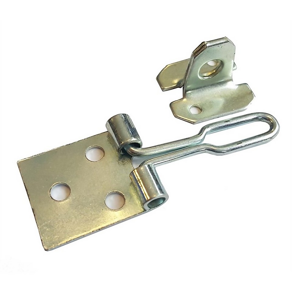 Wire Hasp & Staple - Zinc Plated - 76mm