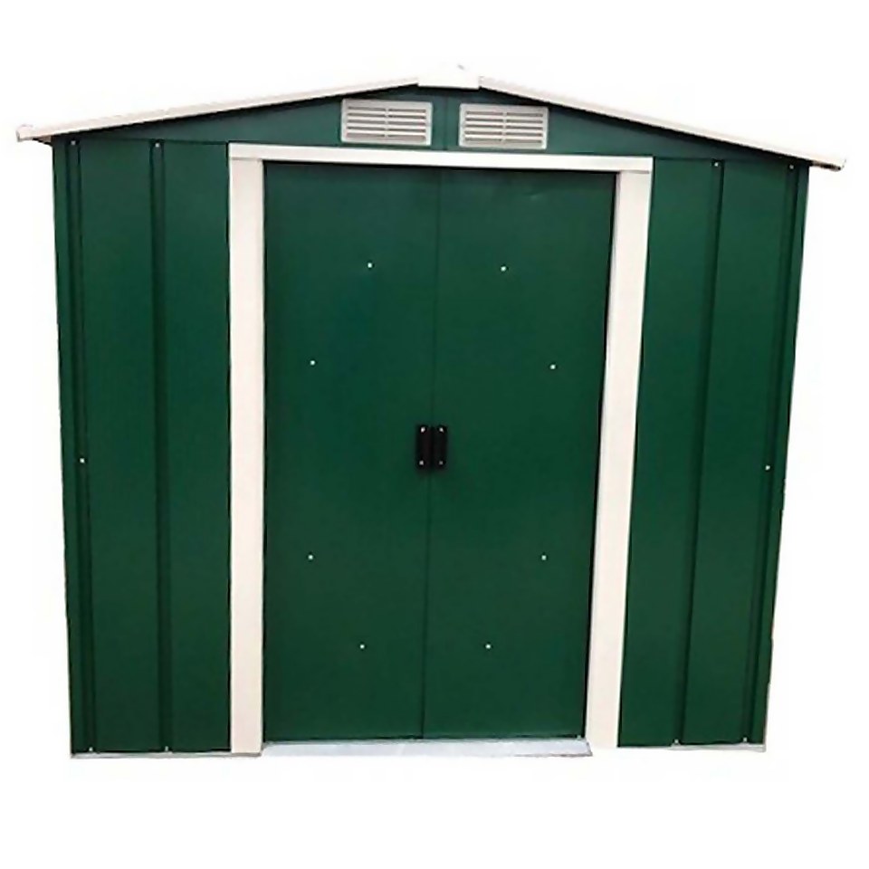 Sapphire 6x6ft Apex Metal Shed - Green