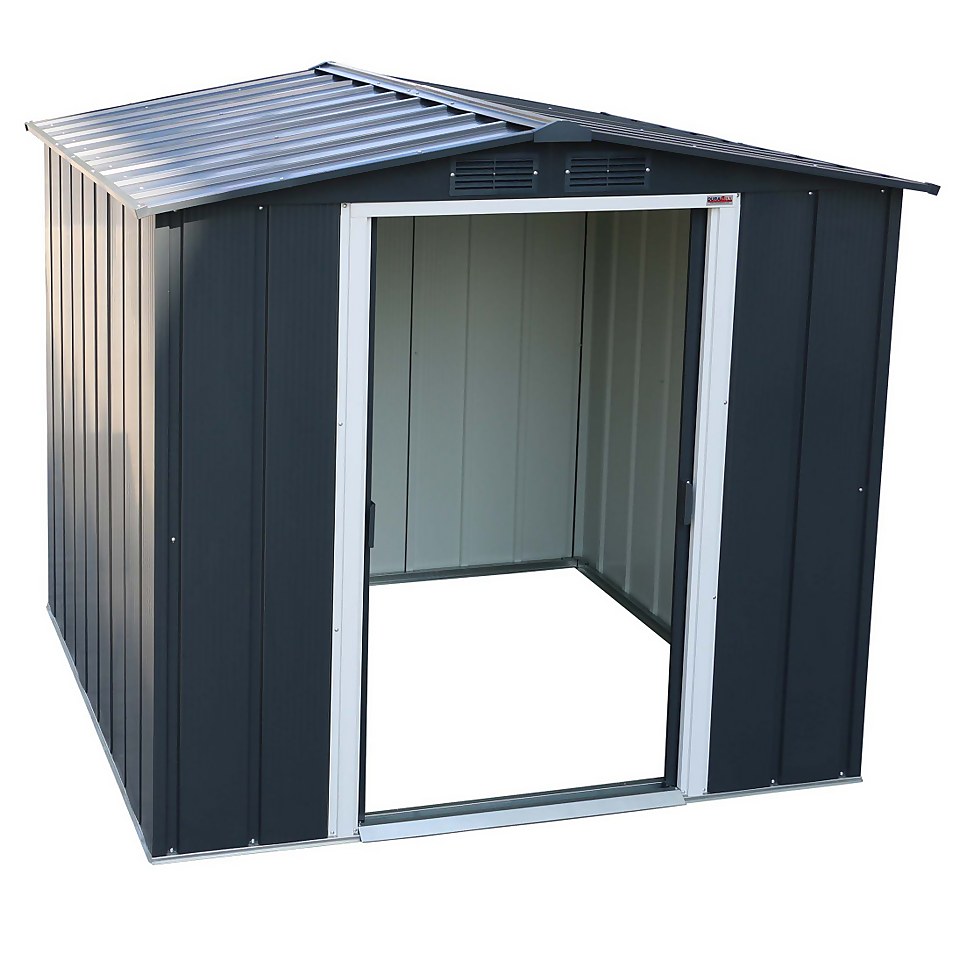 Sapphire 6x6ft Apex Metal Shed - Anthracite