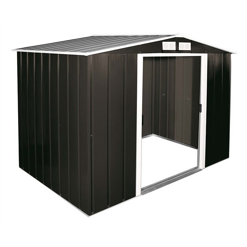 Sapphire 8x6ft Apex Metal Shed - Anthracite