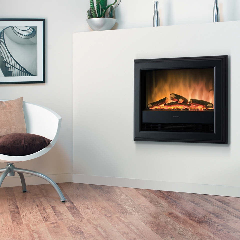 Dimplex Bach Optiflame® Electric Fire with Wall Mounted Fitting - Black