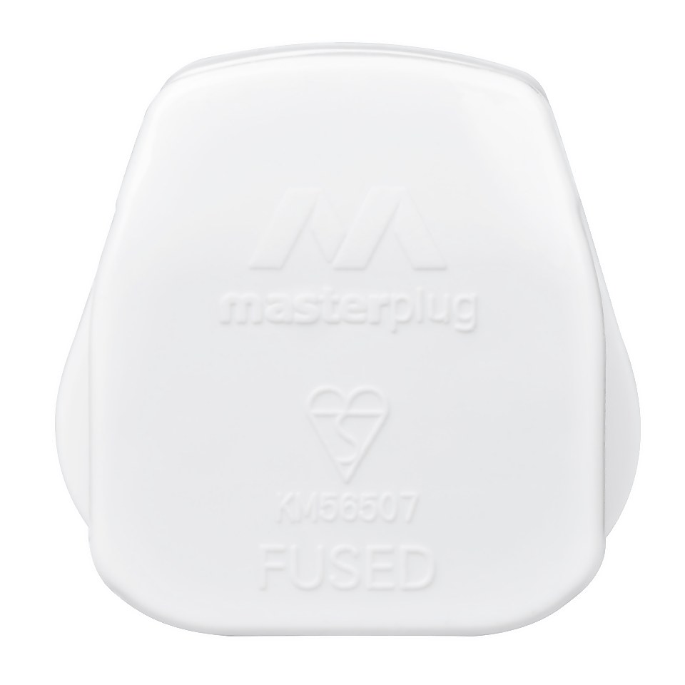 Masterplug 13A Rewirable Plug Socket White