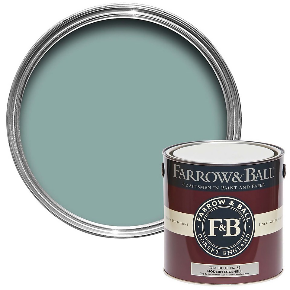 Farrow & Ball Modern Eggshell Paint Dix Blue No.82 - 2.5L