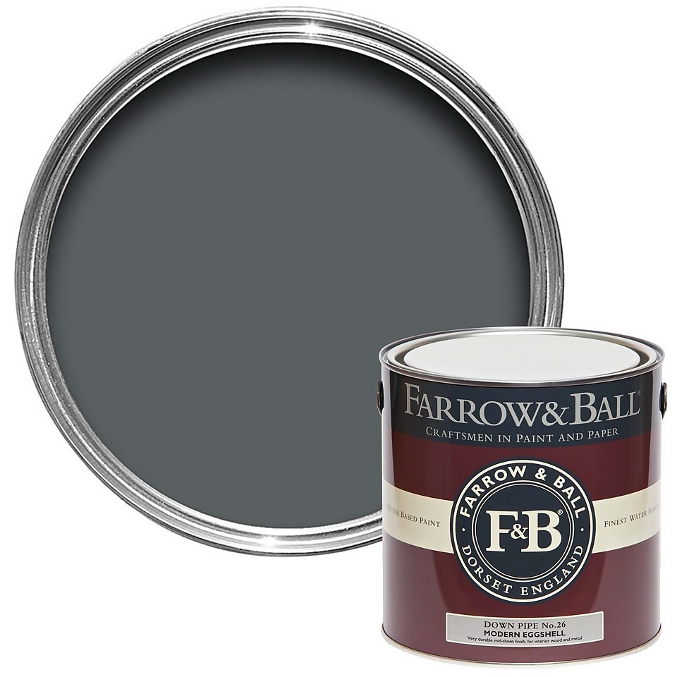 Farrow & Ball Modern Eggshell Paint Down Pipe No.26 - 2.5L