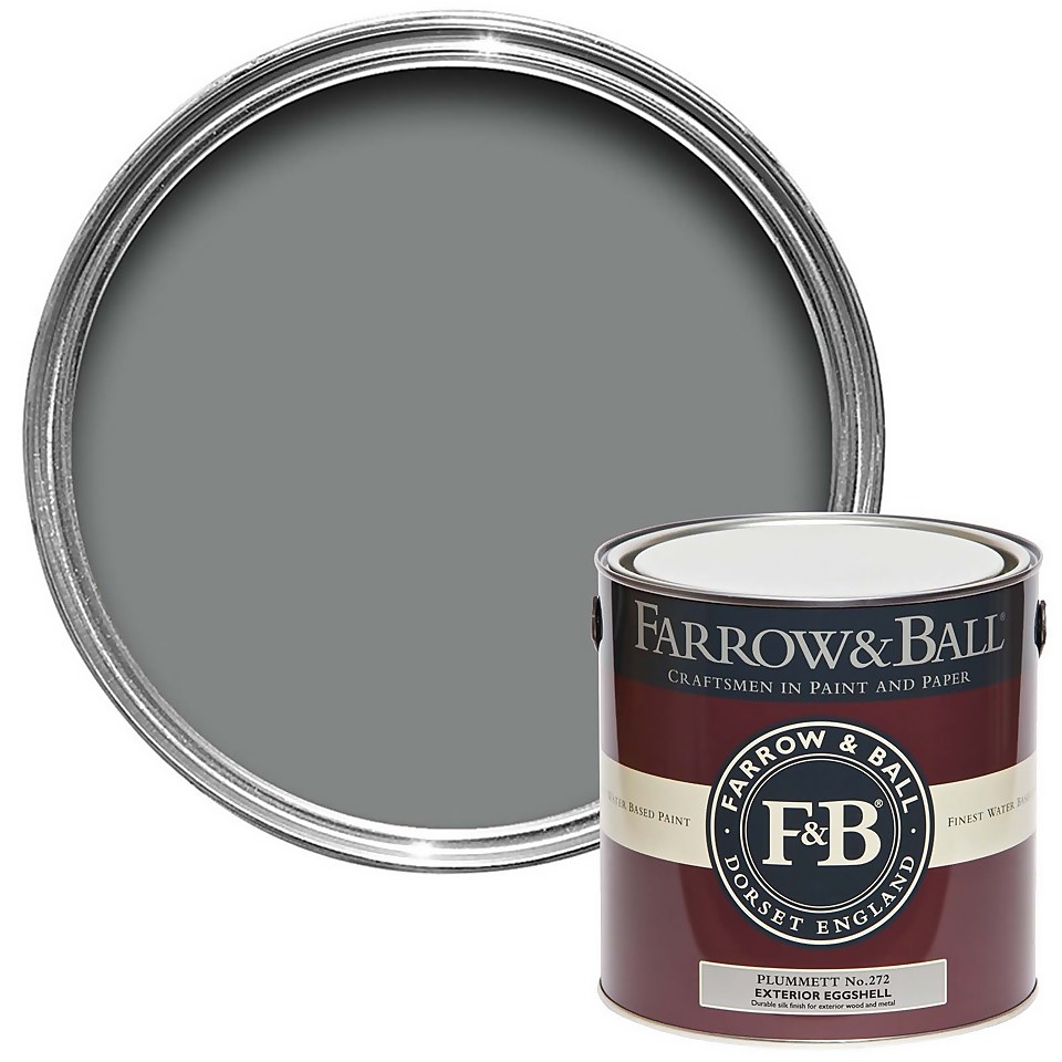 Farrow & Ball Exterior Eggshell Paint Plummett No.272 - 2.5L