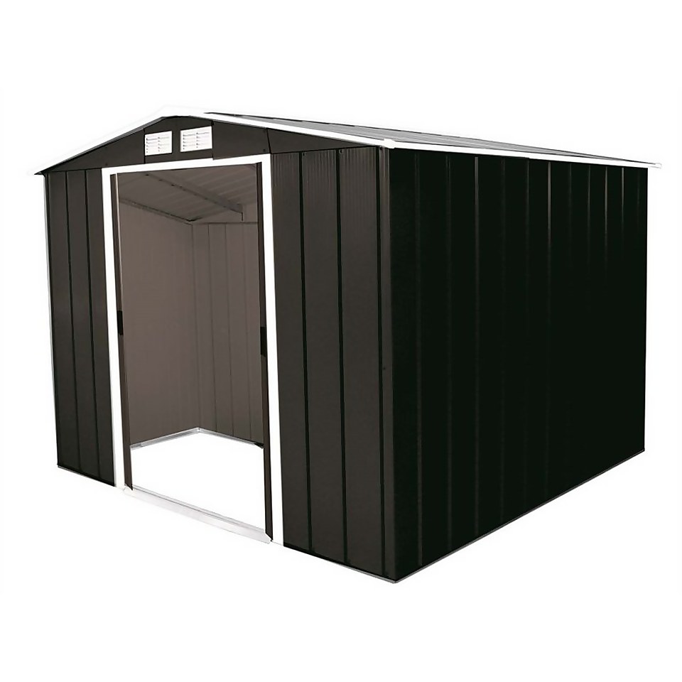 Sapphire 8x8ft Apex Metal Shed - Anthracite