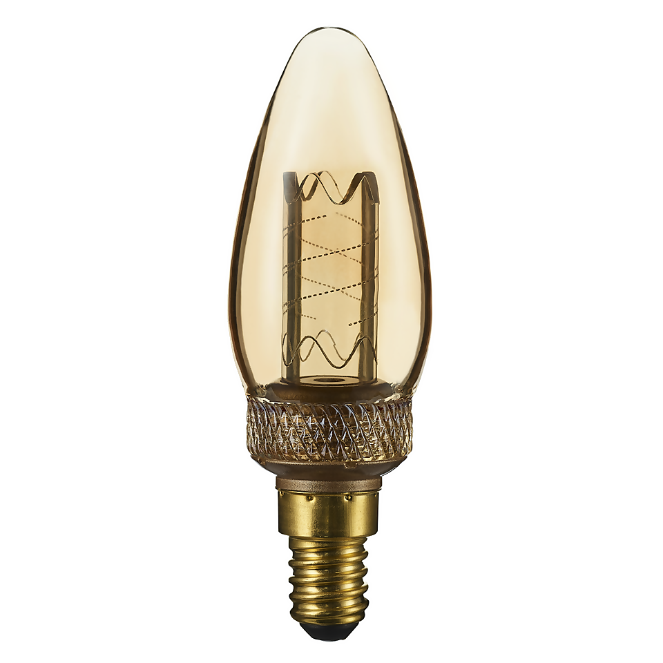 TCP LED Vintage Candle 9WEQ E14 Twist Light Bulb