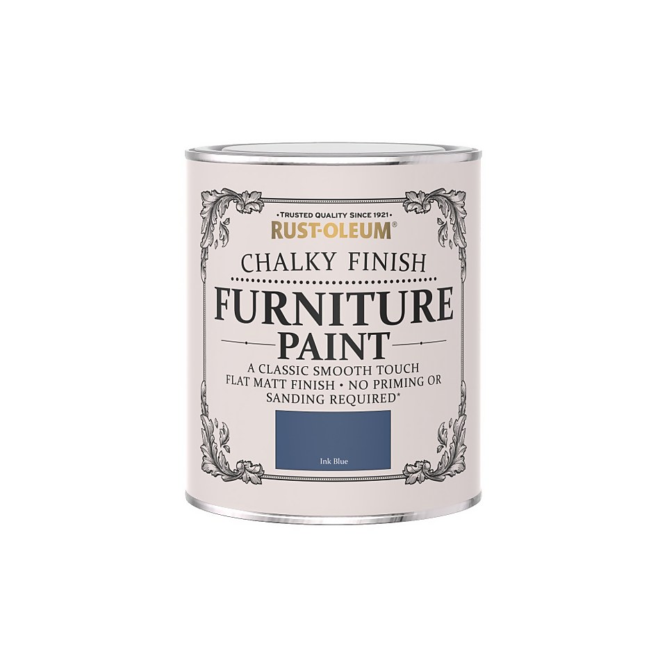 Rust-Oleum Chalky Finish Furniture Paint Ink Blue - 750ml