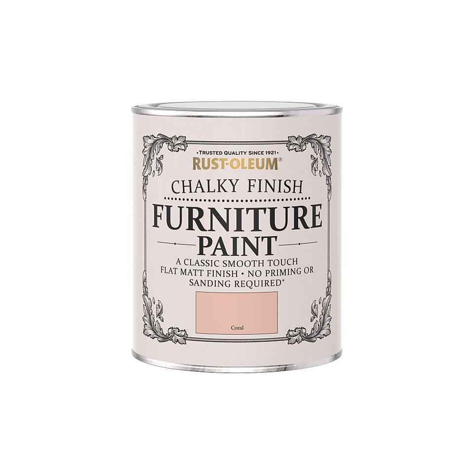 Rust-Oleum Chalky Furniture Paint - Coral - 750ml