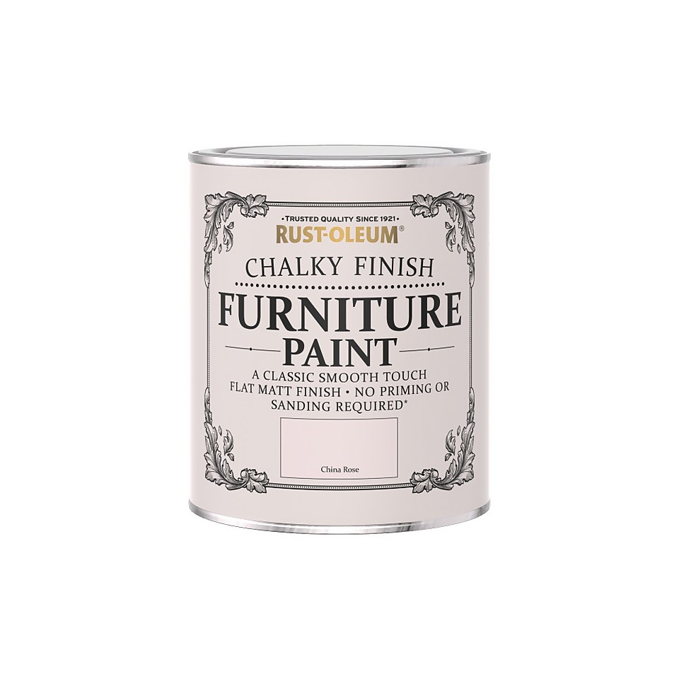 Rust-Oleum Chalky Furniture Paint - China Rose - 750ml