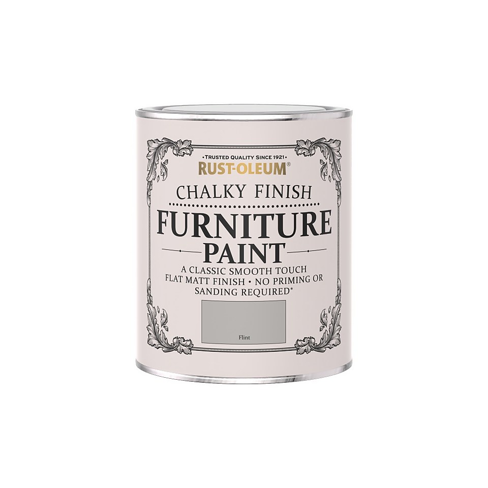 Rust-Oleum Chalky Finish Furniture Paint Flint - 750ml