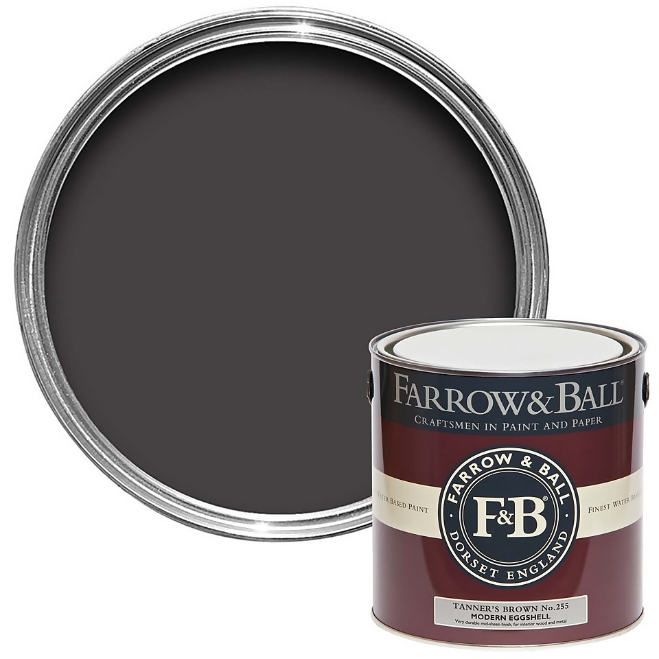 Farrow & Ball Modern Eggshell Paint Tanner's Brown No.255 - 2.5L