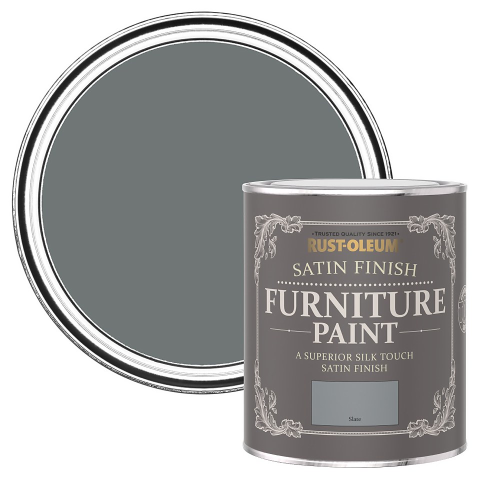 Rust-Oleum Satin Furniture Paint Slate - 750ml