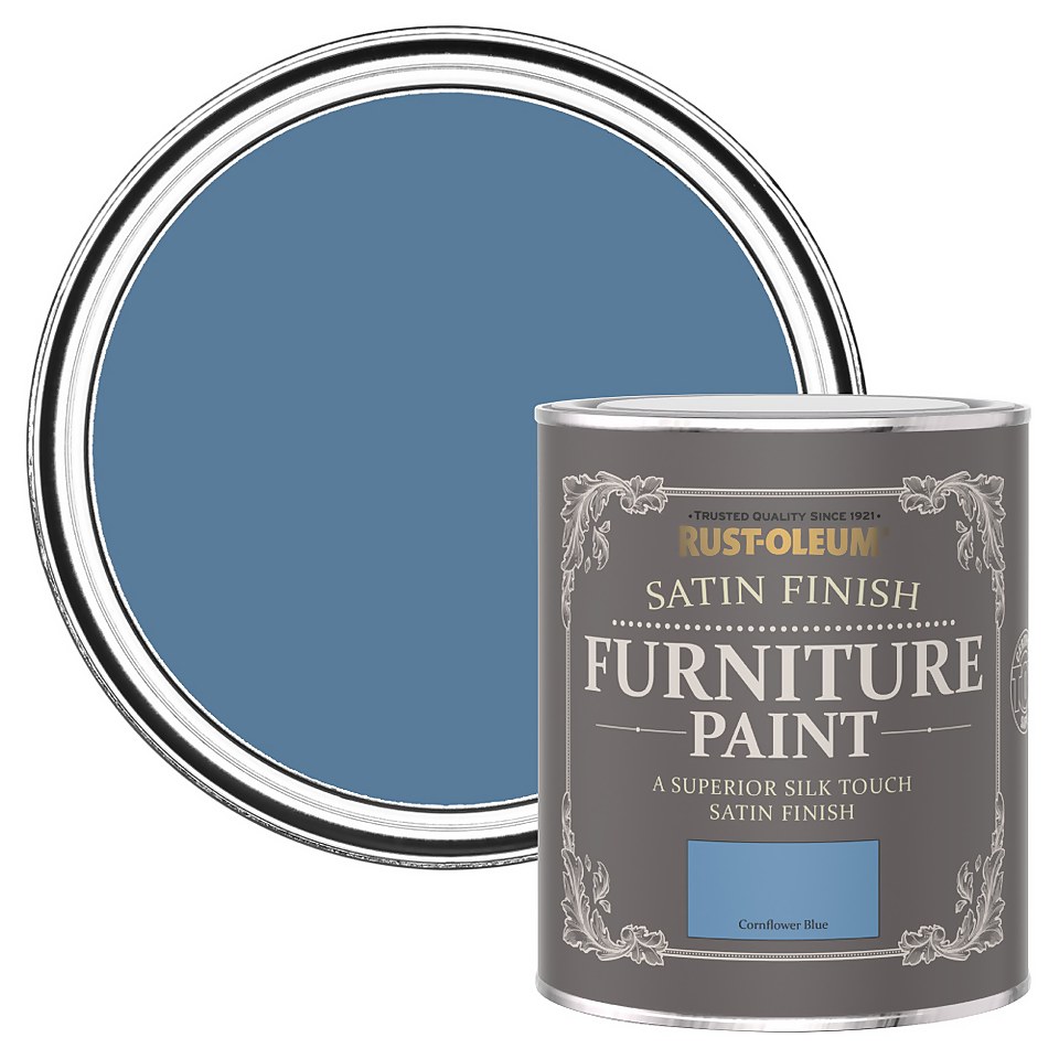 Rust-Oleum Satin Furniture Paint - Cornflower Blue - 750ml