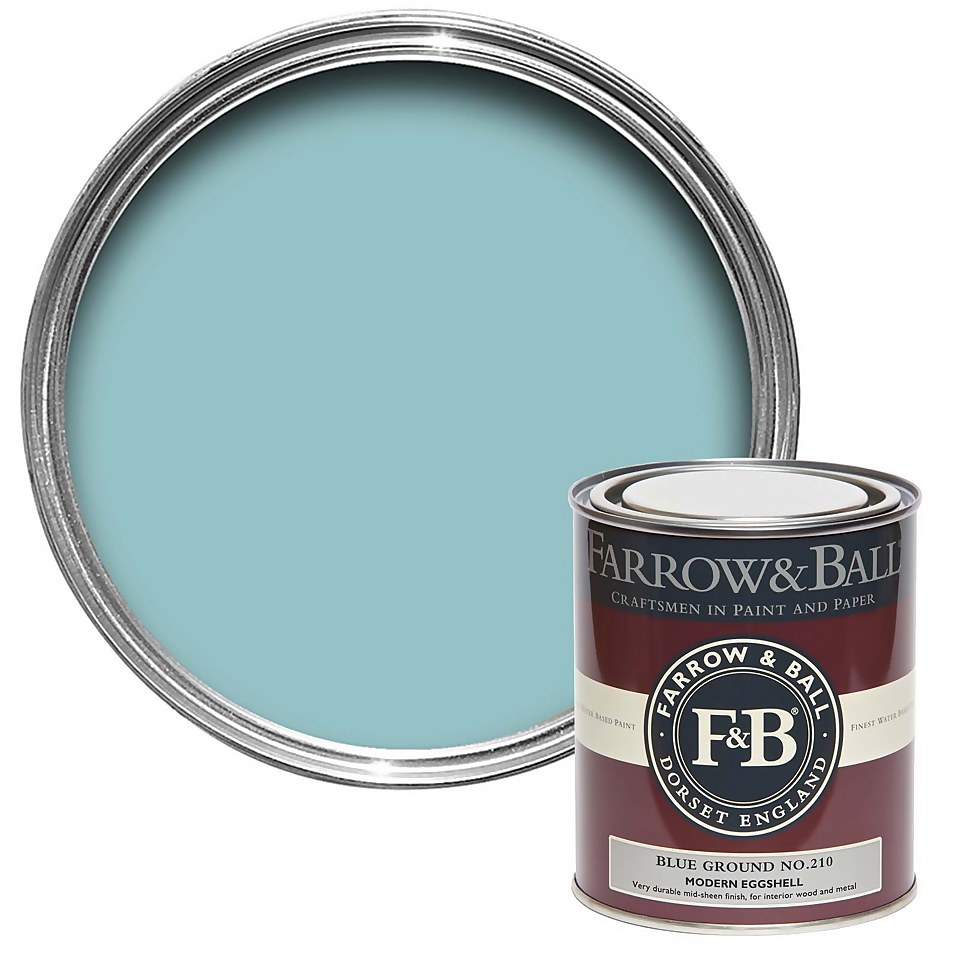 Farrow & Ball Modern Eggshell Paint Blue Ground No.210 - 750ml