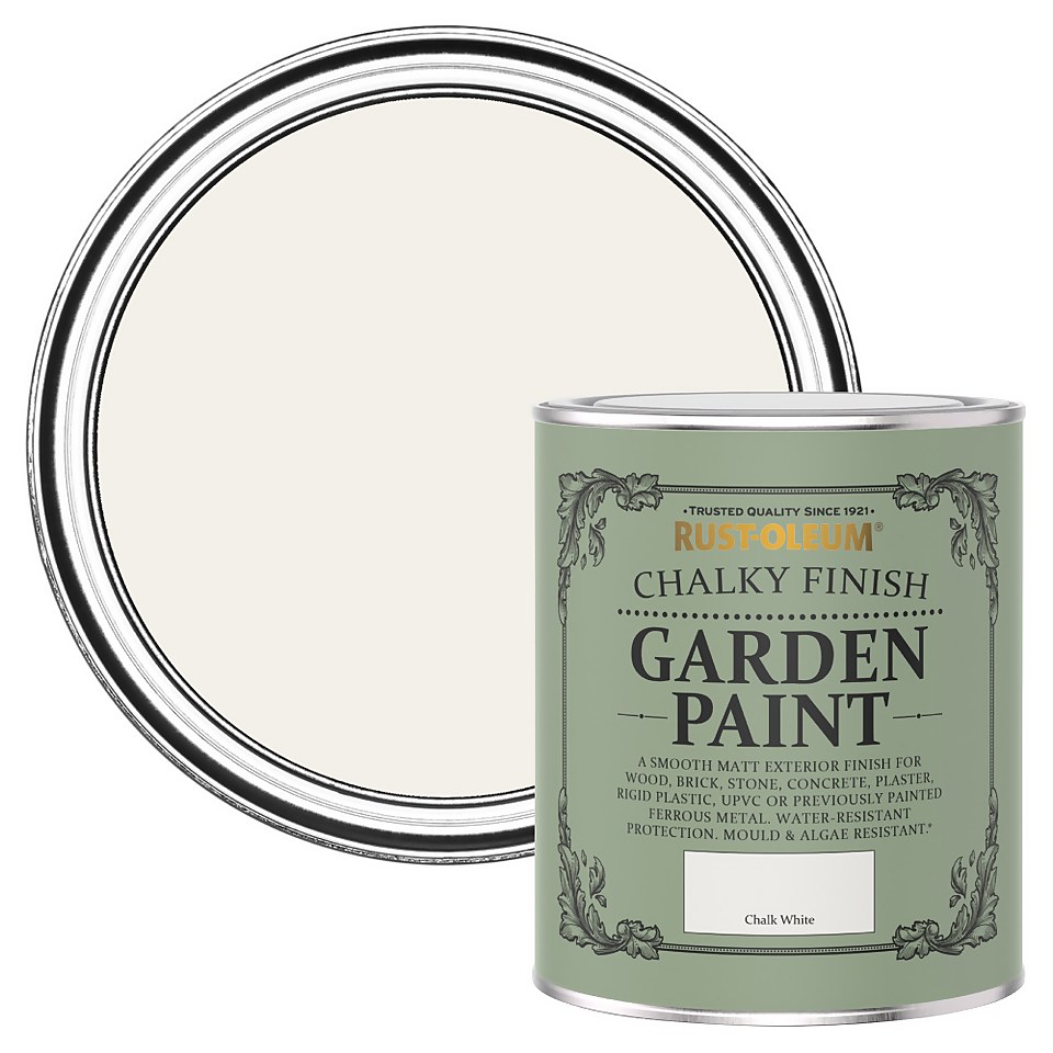 Rust-Oleum Garden Furniture Paint Chalk White - 750ml