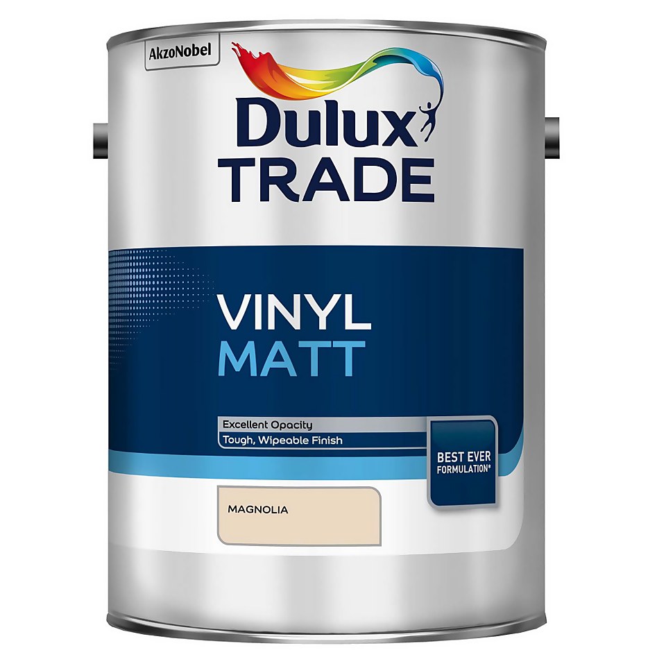Dulux Trade Vinyl Matt Emulsion Paint Magnolia - 5L