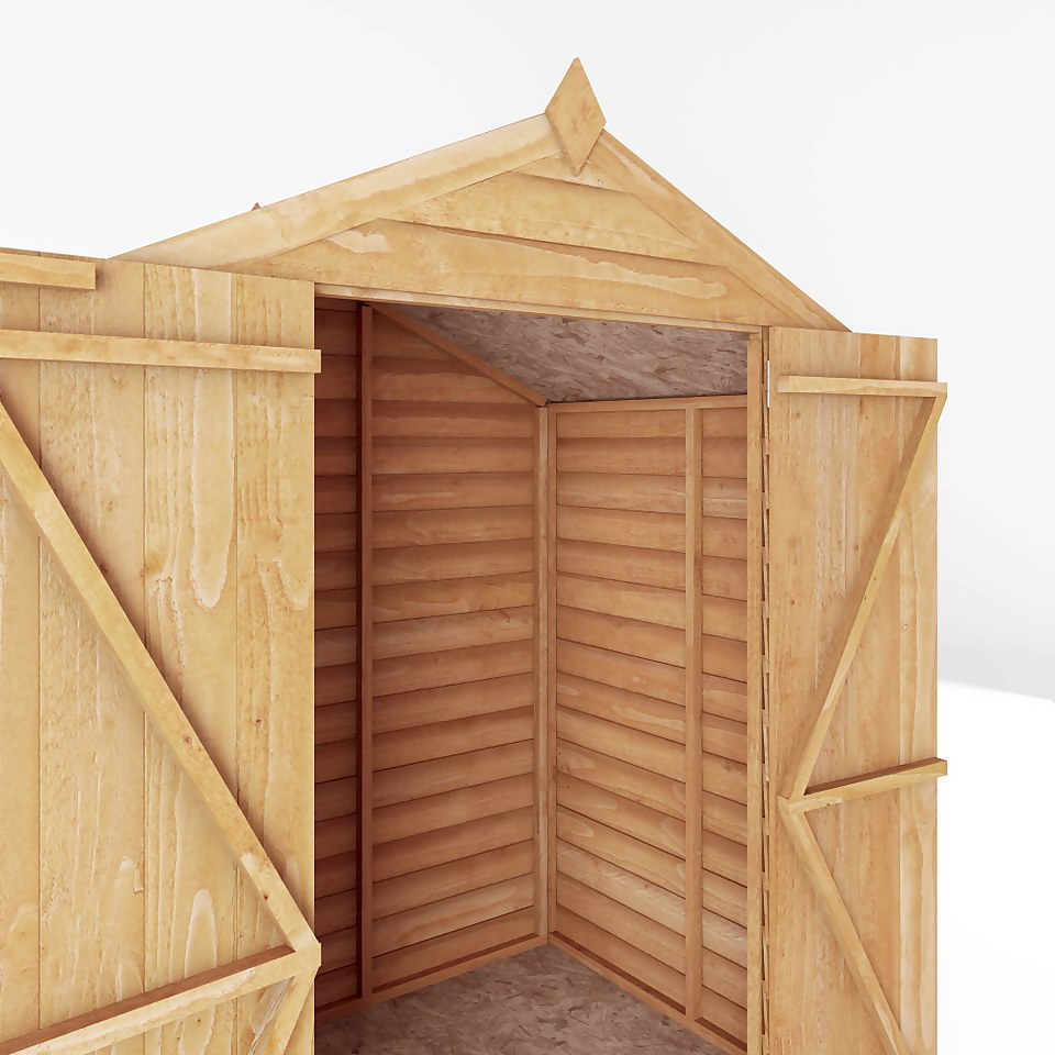 Mercia 4 x 6ft Overlap Apex Windowless Wooden Shed