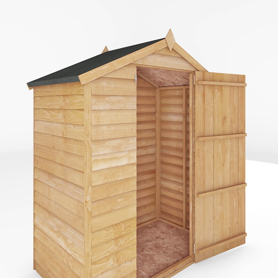 Mercia 5x3ft Overlap Apex Windowless Wooden Shed