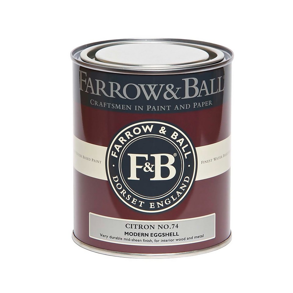 Farrow & Ball Modern Eggshell Paint Citron No.74 - 750ml