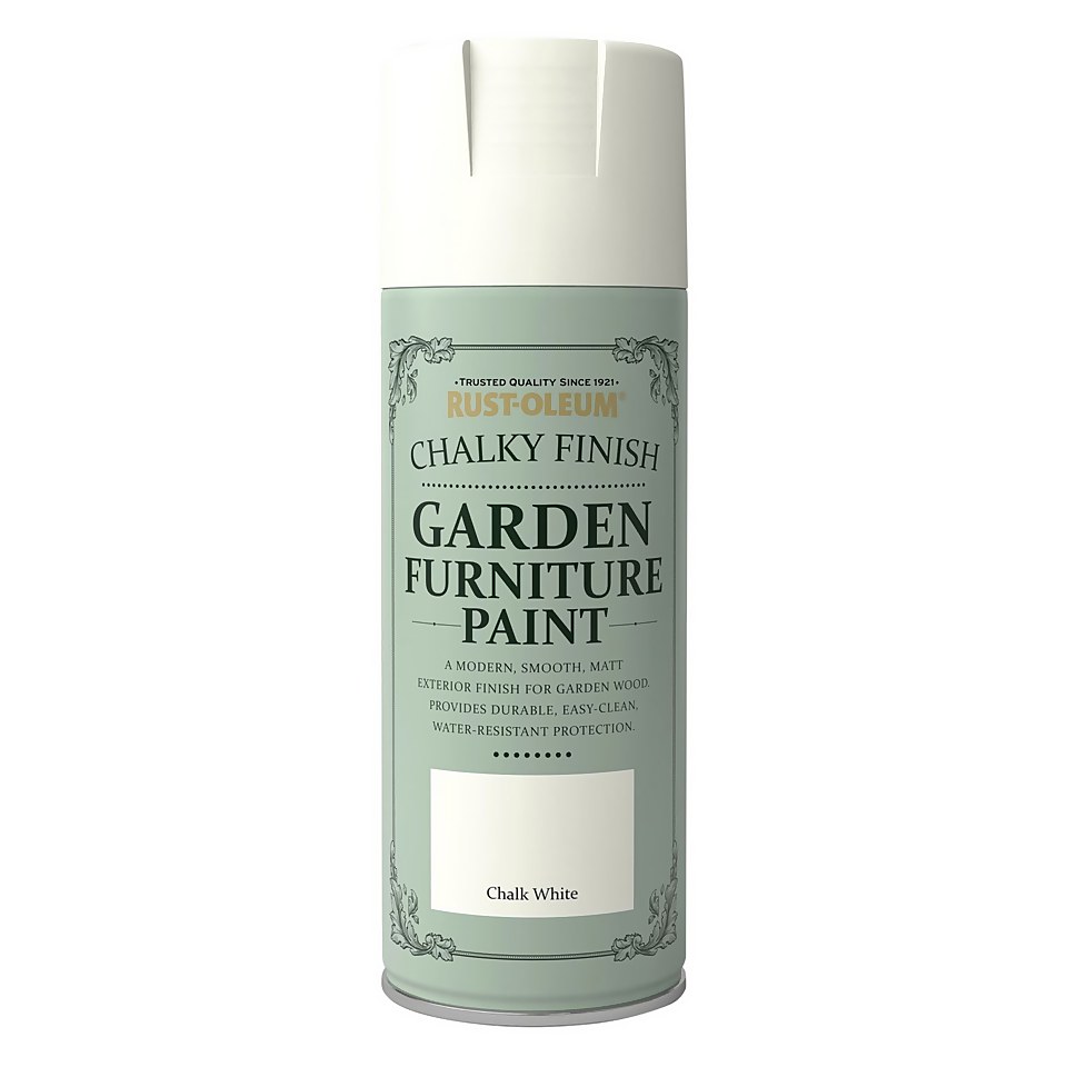Rust-Oleum Garden Furniture Spray Paint Chalk White - 400ml