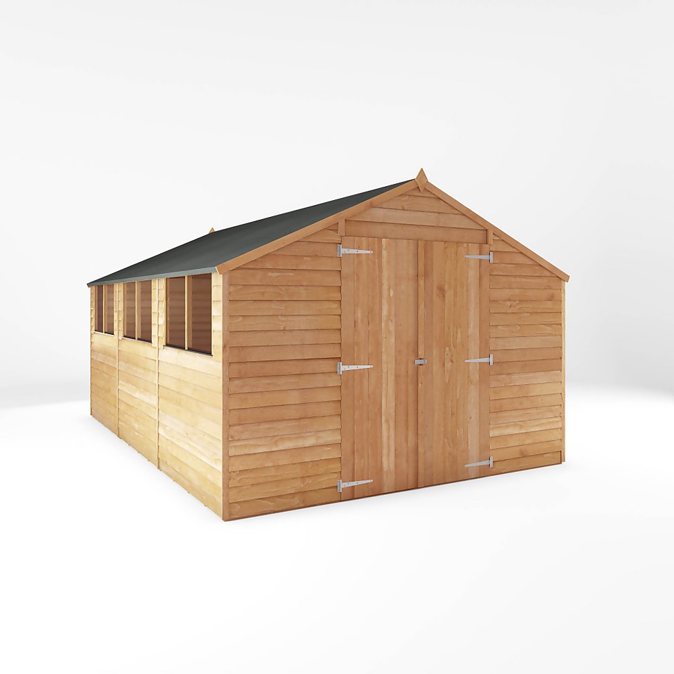 Mercia 15 x 10ft Overlap Apex Wooden Shed